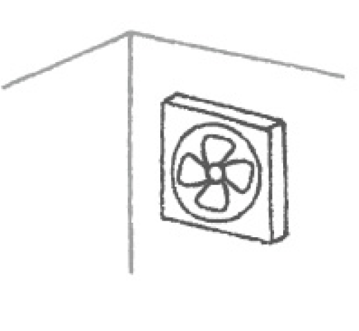 換気扇型プロペラファンのイラスト
