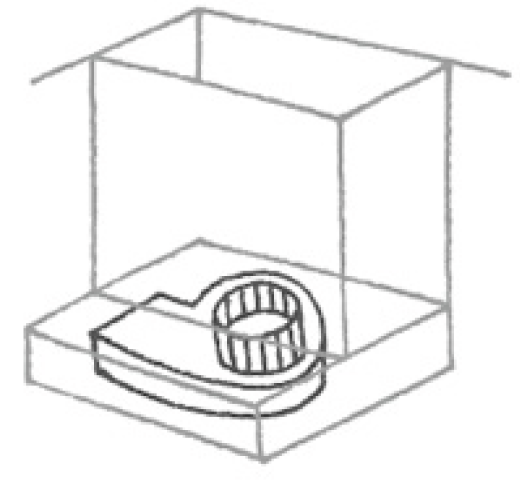 フラット型ターボファンのイラスト
